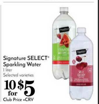 Pavilions Signature Select® Sparkling Water offer