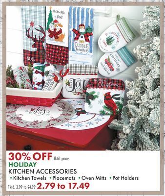 Boscov's Holiday kitchen accessories offer