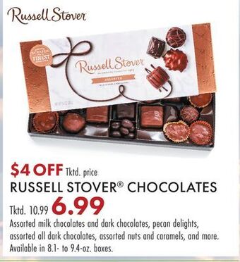 Boscov's Russell stover® chocolates offer