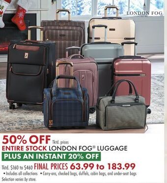 Boscov's Entire stock london fog® luggage offer