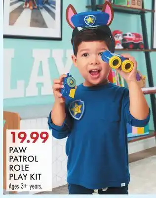 Boscov's Paw patrol role play kit offer