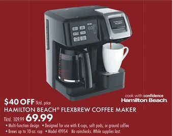 Boscov's Hamilton beach® flexbrew coffee maker offer