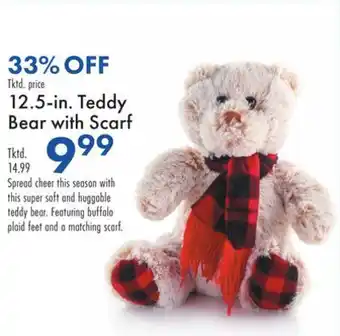 Boscov's 12.5-in. teddy bear with scarf offer