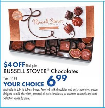 Boscov's Russell stover® chocolates offer