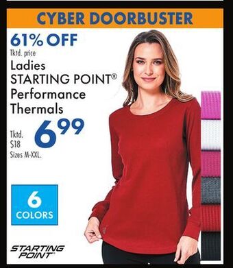 Boscov's Ladies starting point® performance thermals offer