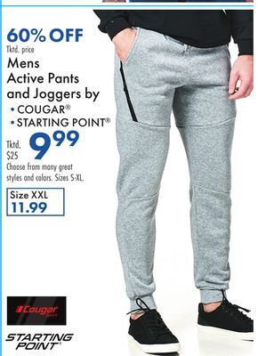 Boscov's Mens active pants and joggers offer