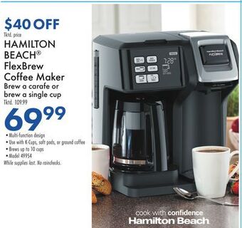Boscov's Hamilton beach® flexbrew coffee maker offer