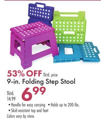 Boscov's 9-in. folding step stool offer