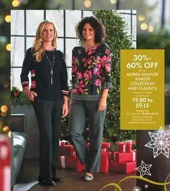 Boscov's Alfred dunner winter collection and classics and petites offer