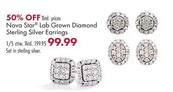 Boscov's Nova star® lab grown diamond sterling silver earrings offer