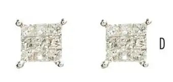 Boscov's Diamond classics® 1/4 cttw. 9-stone invisible set diamond stud earrings offer