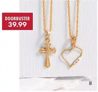 Boscov's Cubic zirconia heart or cross pendants offer