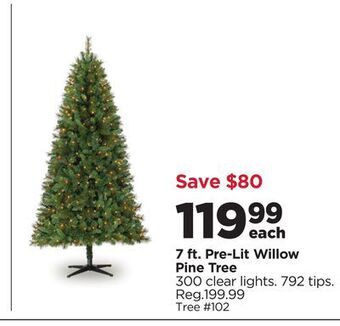 Michaels 7 ft. pre-lit willow pine tree offer