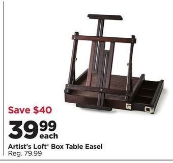 Michaels Artist's loft® box table easel offer
