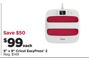 Michaels 9" x 9" cricut easypress® 2 offer