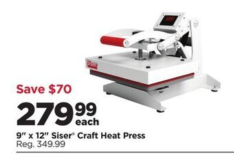 Michaels 9" x 12" siser® craft heat press offer