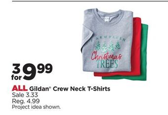 Michaels All gildan® crew neck t-shirts offer