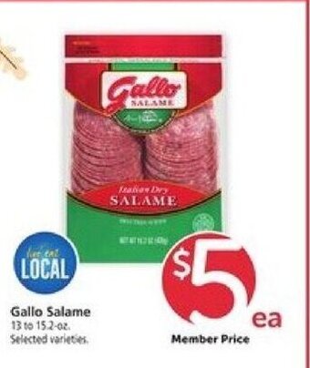 Safeway Gallo Salame 13 to 15.2 oz. offer