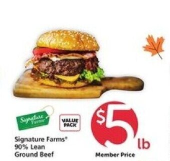 Safeway Signature Farms 90% Lean Ground Beef offer