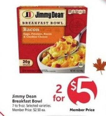 Safeway Jimmy Dean Breakfast Bowl offer