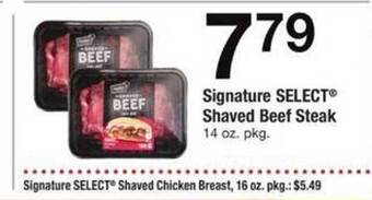 ACME Signature select shaved beef steak offer