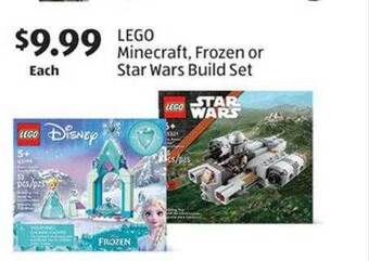 Aldi Lego minecraft, frozen or star wars build set offer