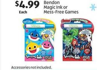 Aldi Bendon magic ink or mess-free games offer