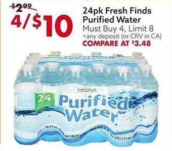 Big Lots Fresh finds purified water offer