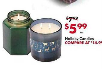 Big Lots Holiday candles offer