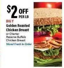 Big Y Golden roasted chicken breast offer