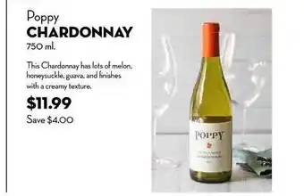 Bristol Farms Poppy chardonnay offer