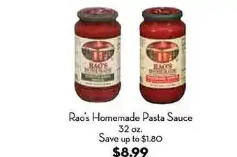 Bristol Farms Rao's homemade pasta sauce offer