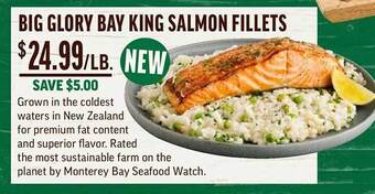 Central Market Big glory bay king salmon fillets offer