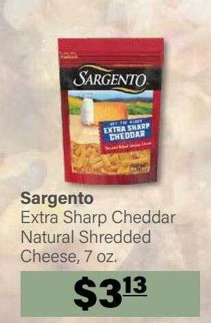 Commissary Sargento extra sharp cheddar natural shredded cheese offer