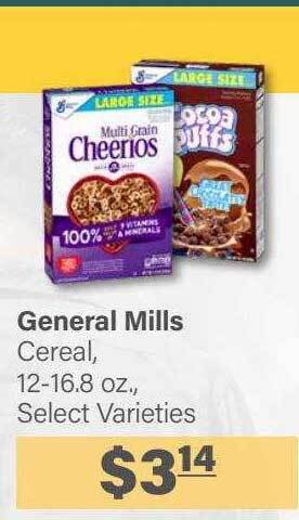 Commissary General mills cereal offer