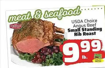 County Market Usda choice angus beef small standing rib roast offer