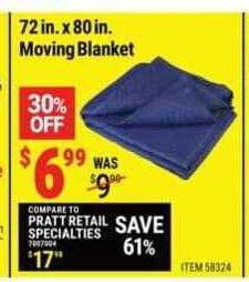 Harbor Freight Tools Moving blanket offer