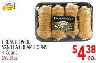 Ingles Markets French twirl vanilla cream horns offer