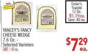Ingles Markets Yancey's fancy cheese wedge offer