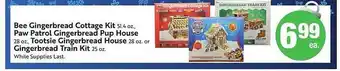 Lucky Supermarkets Bee gingerbread cottage kit, paw patrol gingerbread pup house, tootsie gingerbread house or gingerbread train kit offer