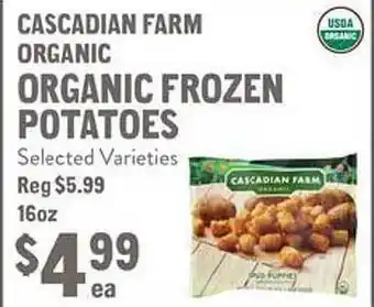 New Seasons Market Cascadian farm organic organic frozen potatoes offer