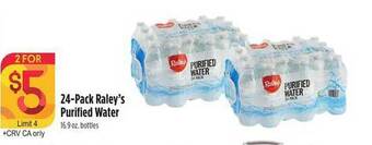 Nob Hill 24-pack raley's purified water offer