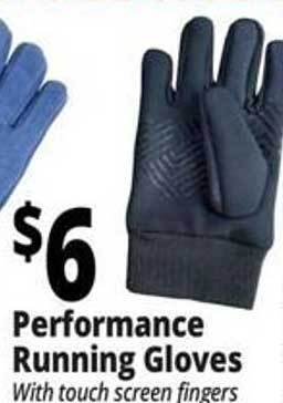 Ocean State Job Lot Performance running gloves offer