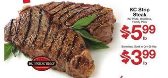 Price Chopper Kc strip steak offer