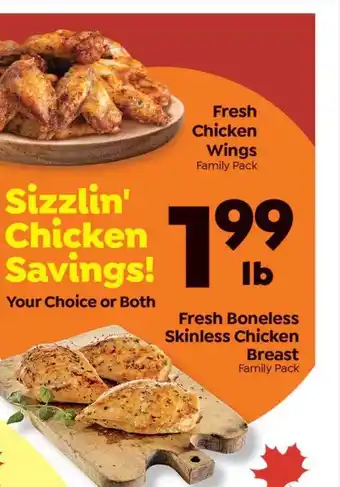 Save a Lot Fresh chicken wings fresh boneless skinless chicken breast offer