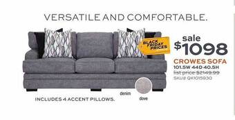 Slumberland Furniture Crowes sofa offer
