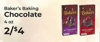 Sunset Foods Baker's baking chocolate offer