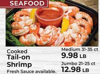 Sunset Foods Cooked tail-on shrimp offer