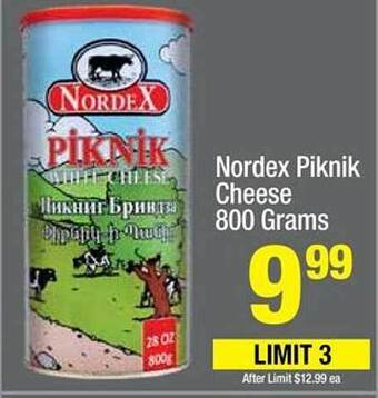Super King Markets Nordex piknik cheese offer