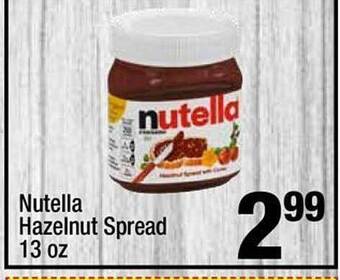 Super King Markets Nutella hazelnut spread offer